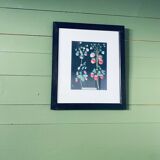 Strawberries framed lithograph