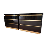 Lacquer black beside tables