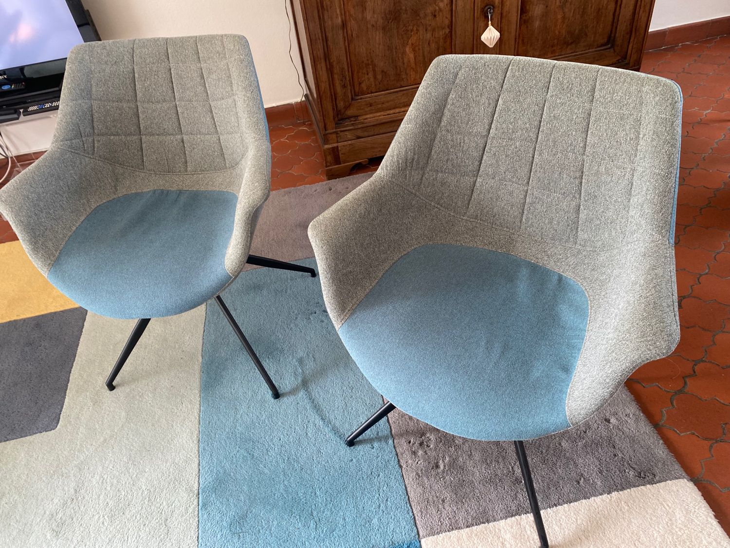 Paire de fauteuils Doulton Zuiver design Hollande