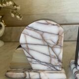 Vintage pair of marble and onyx Art Deco bookends.
