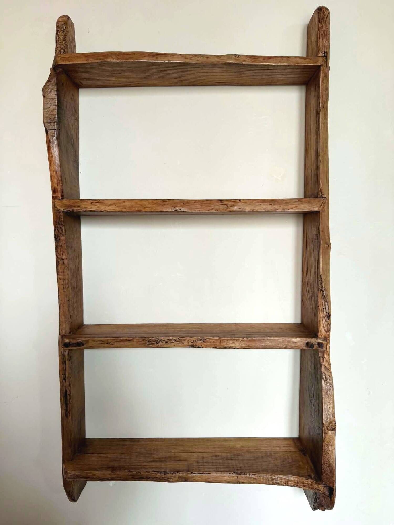 Solid wood wall shelf / storage shelf