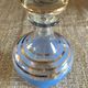Antique carafe in blue granite glass and gilded edging