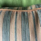 Housse de coussin en lin rayé