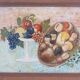 Oil painting still life signed and dated, painted on board with frame B8