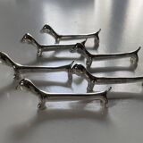 Vintage silver-plated dachshund knife rest