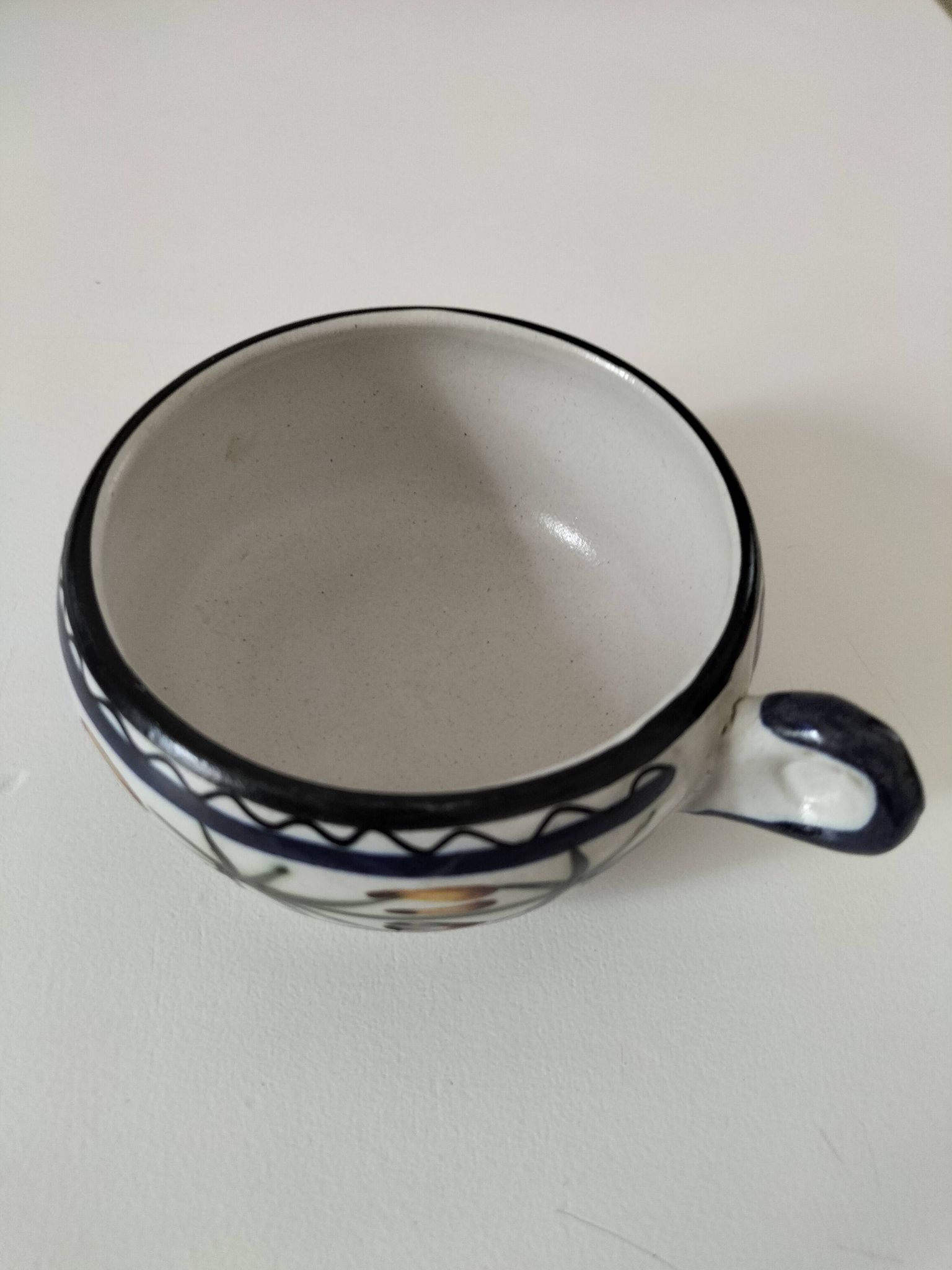 Vintage Keraluc Quimper mug – attributed to Annie Beurrier – 1960s