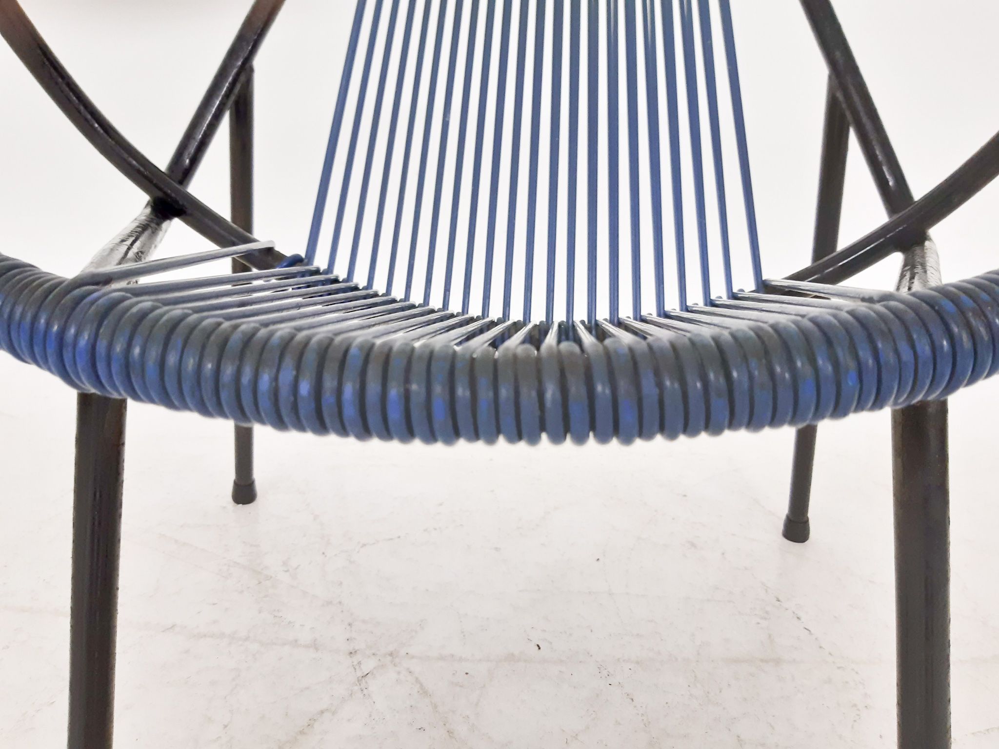 Fauteuil extérieur en fil du milieu du siècle