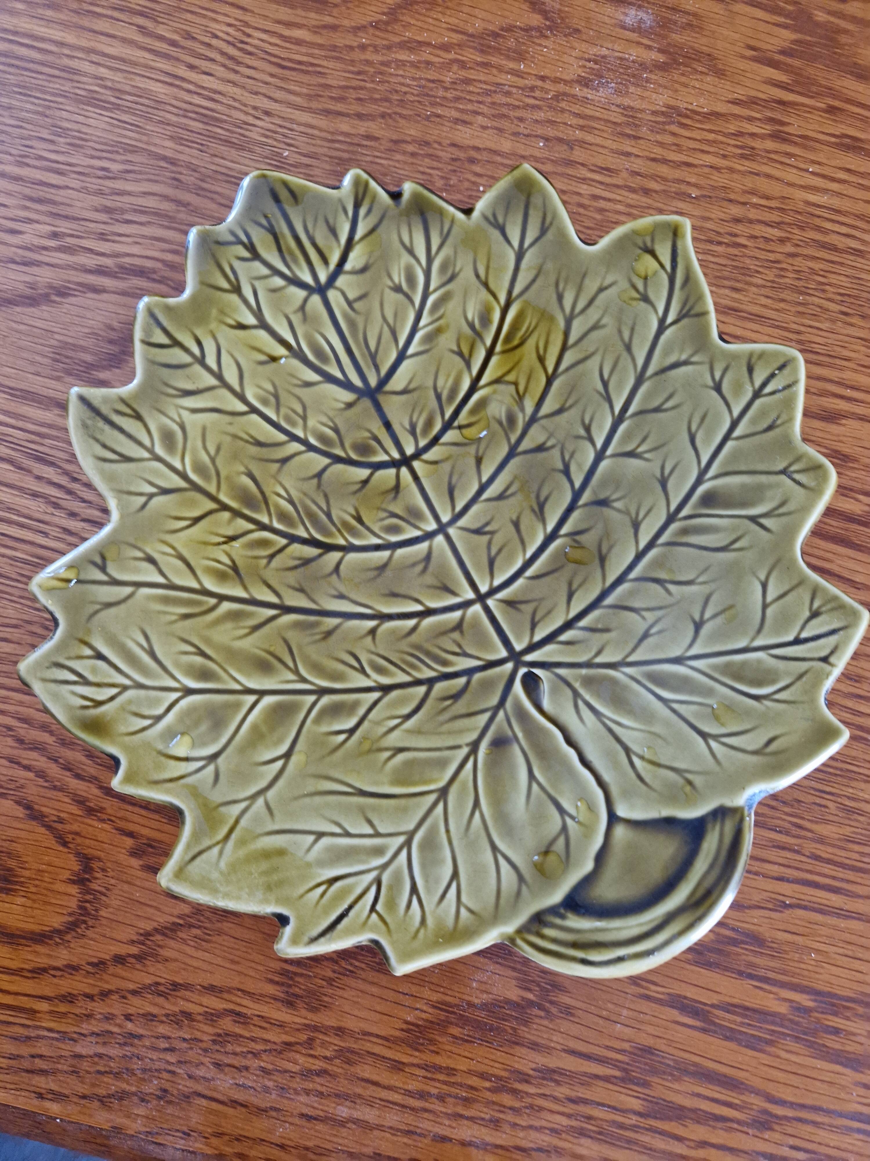 Coupelle Feuille en Céramique de Sarreguemines
