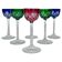 6 verres à liqueur Saint Louis modèle Massenet, colorés