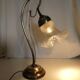 Tulip lamp / swan neck Art Deco brass