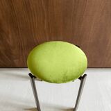 Vintage stool with velvet seat