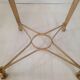 Pair of stools/poufs – Pierluigi Colli – gold painted wrought iron.