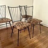 Set of 4 iron chairs