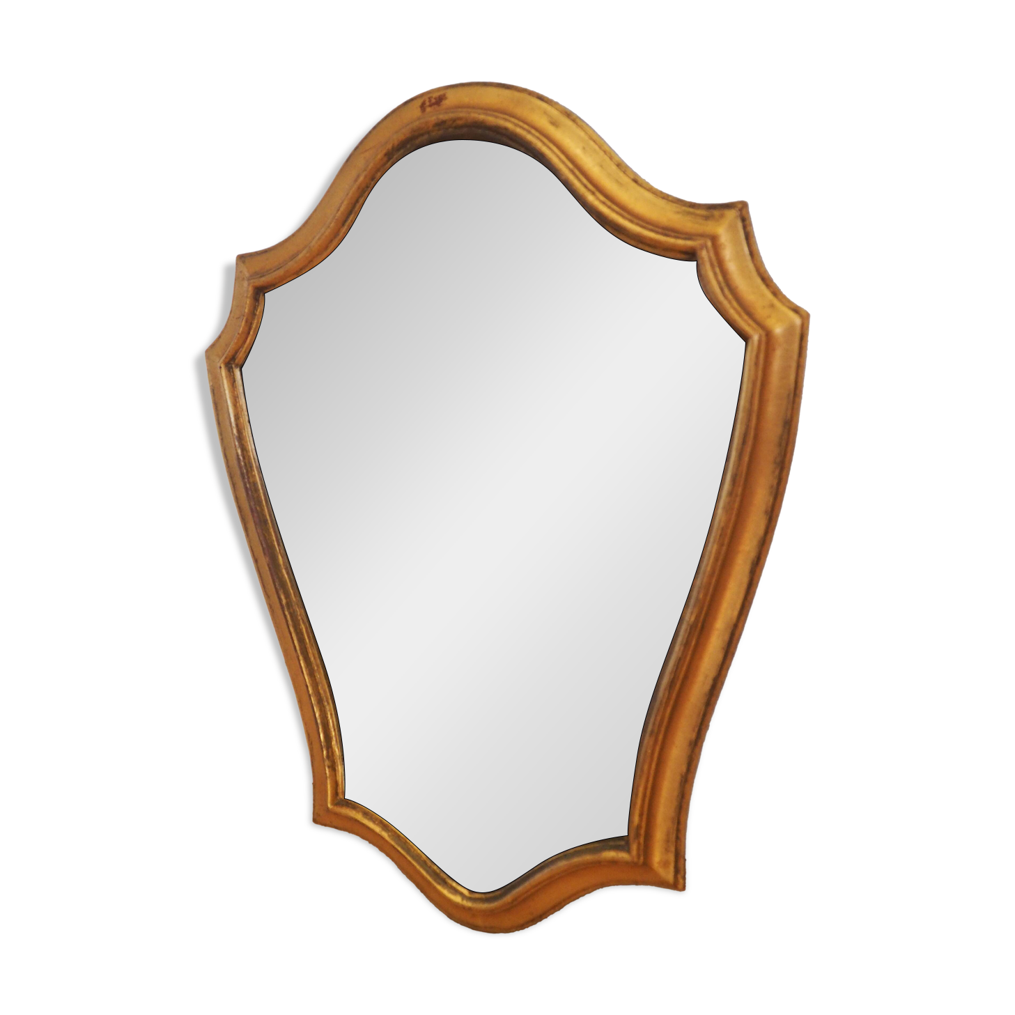 Small gilded wooden mirror with molding – vintage