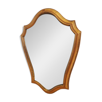 Petit miroir doré en bois avec moulure – vintage