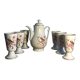 Mazagrans and coffee maker