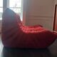100% original - Togo 2-seater bench - Ligne Roset - Red Alcantara (Go