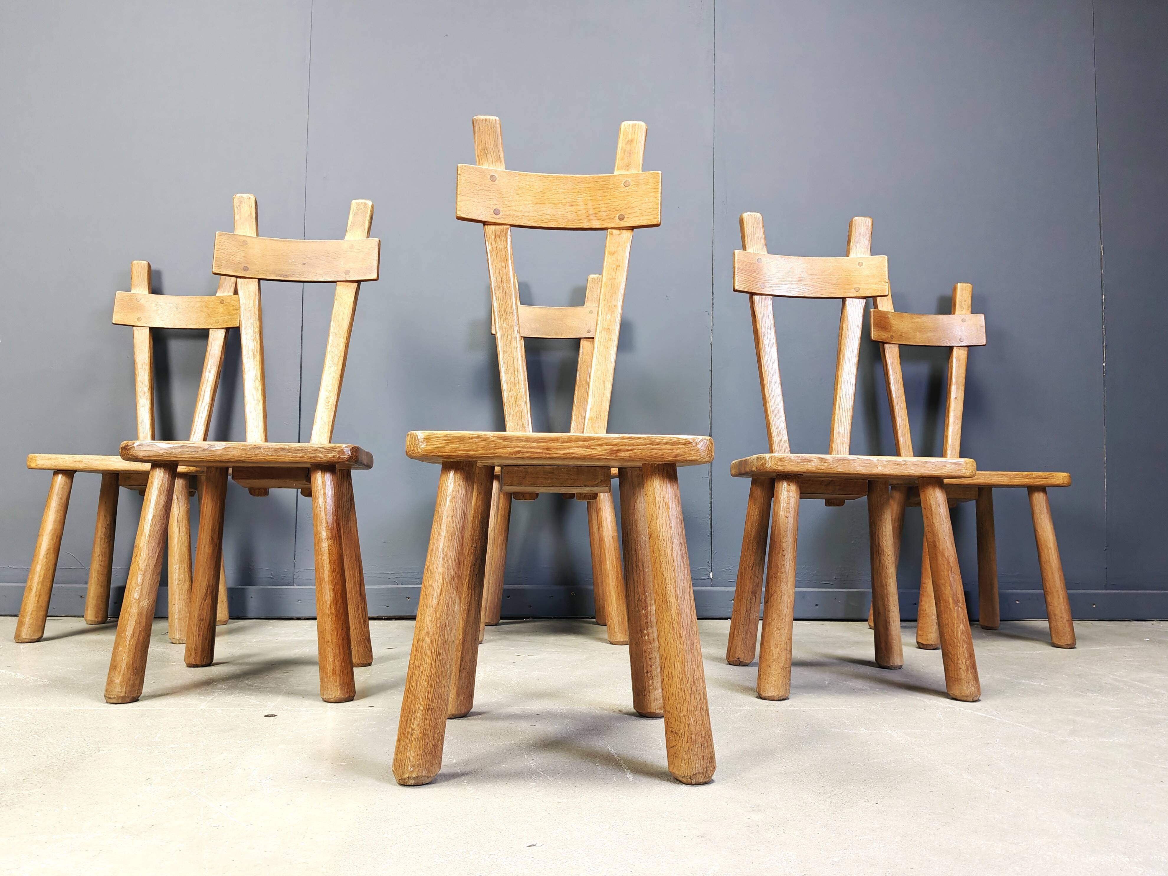 Ensemble de salle à manger brutaliste, années 1960