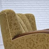 1960s, Danish armchair, furniture wool, solid oak wood.