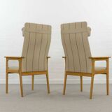 Pair of danish highback chairs by domus danica