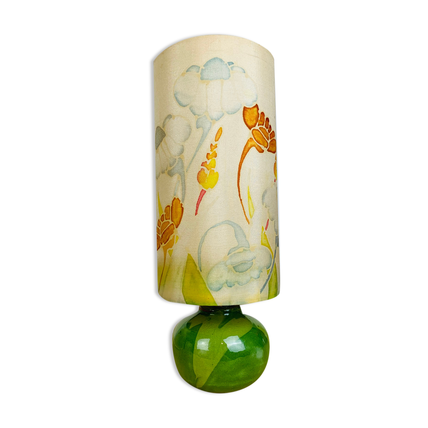 Green ceramic ball lamp