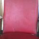 Pair of red skai leather cinema chairs
