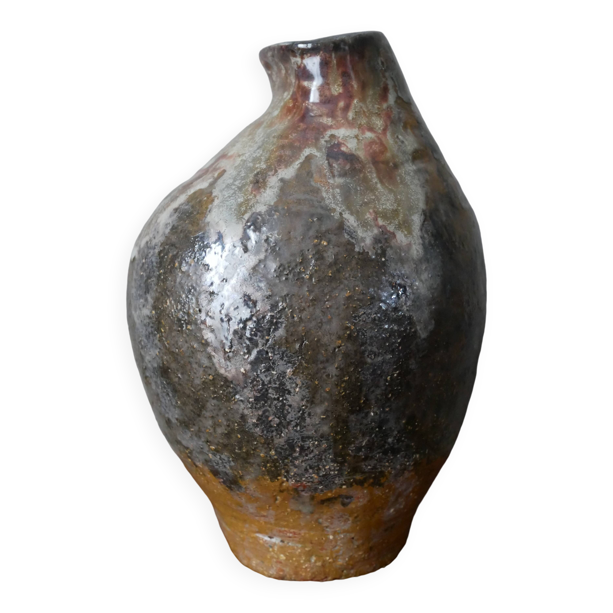 Handmade ceramic vase glazed decoration design wabi-sabi japandi pottery handmade japanese