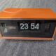 Orange Clock Alarm Clock Flip Flap Counter ARTIN Lamellae