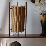 Lampe en rotin tressé des années 60