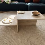 Coffee table in travertine