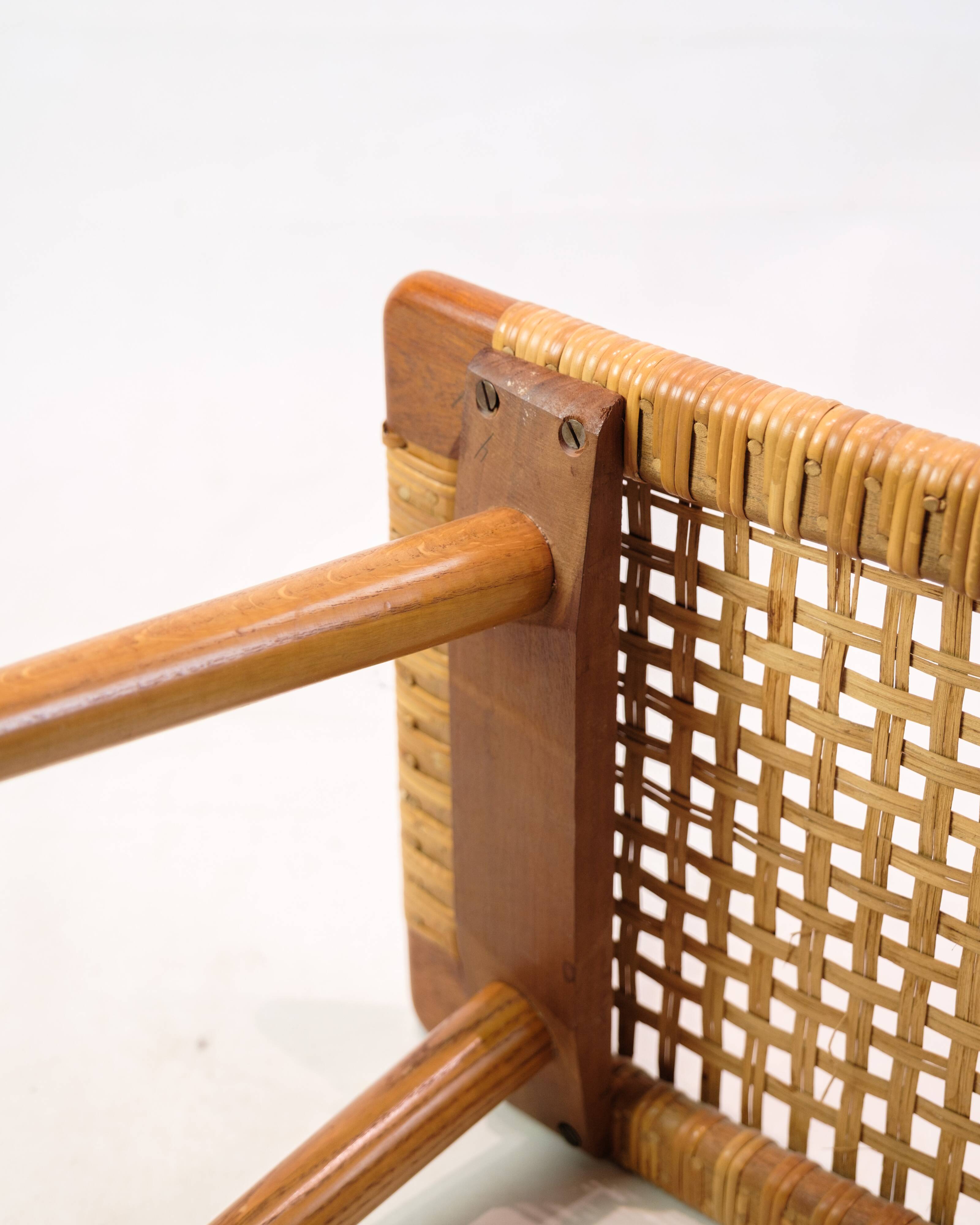 Stool - Teak - Cane weave - Danish design - 1960s.