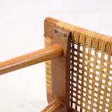 Stool - Teak - Cane weave - Danish design - 1960s.