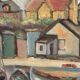Original Swedish Oil on Panel – “Village and Harbour” by G. Fogler – Signed – Vintage & Framed – 49 × 39 cm (19.2" × 15.3")
