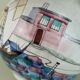 very beautiful mid century VASE by jawe hand-painted decor 'capri' 1950s