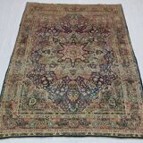 Antique handmade lavar kerman rug