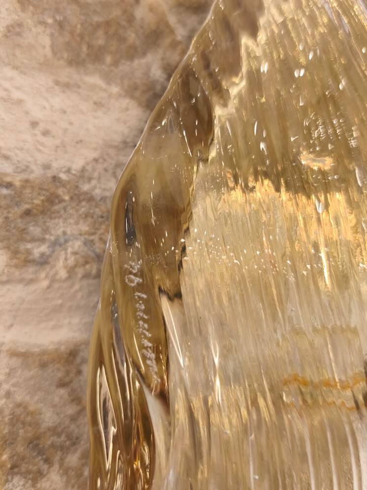 Large wall light / ceiling light in Murano glass, design by Carlo Scarpa, Venini.