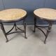 French Empire style marble and bronze side tables, 1950s
