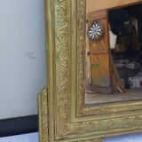 Mirror 19th wood and gilded stuk
