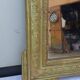 Mirror 19th wood and gilded stuk