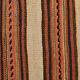Red & Beige Striped Accent Vintage Kilim Rug, 64x104Cm