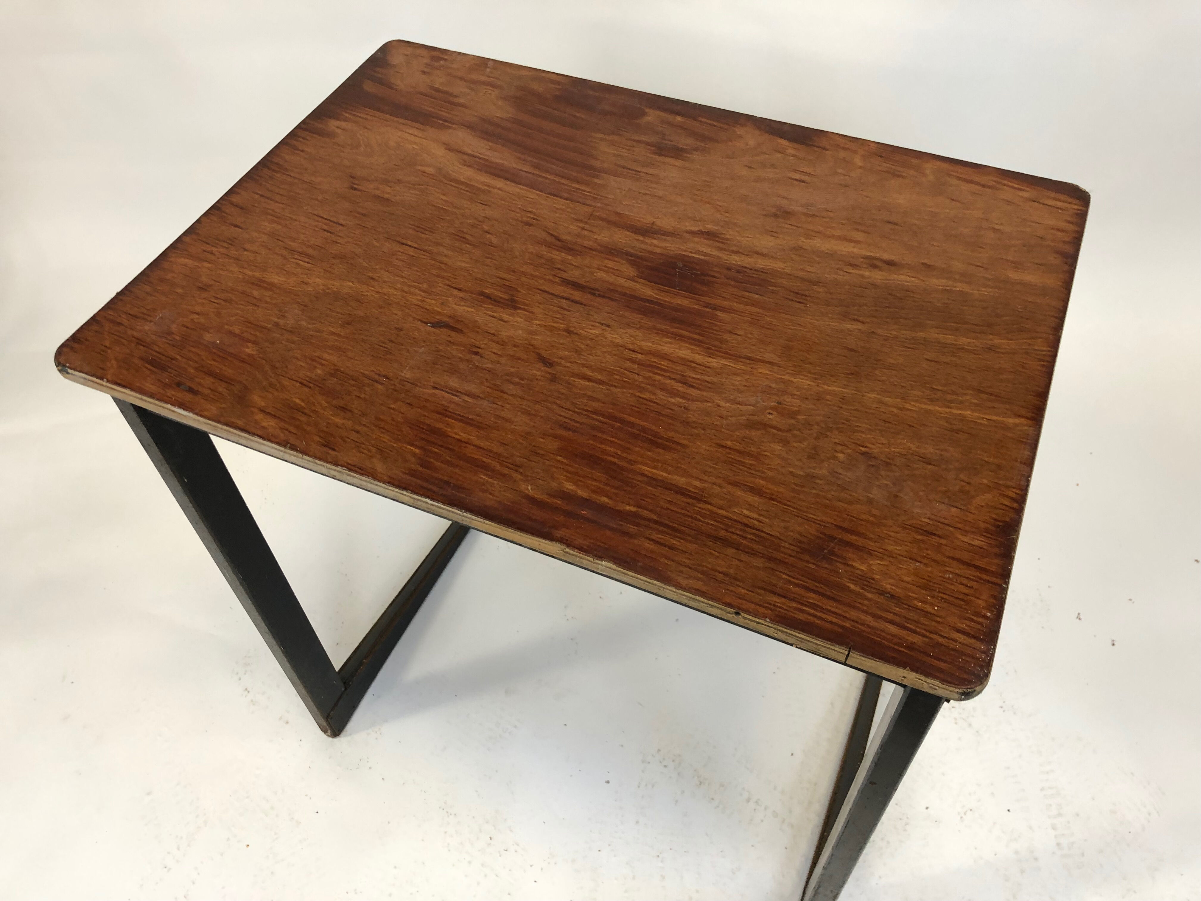 Vintage school Friso Kramer with Chair flesh compass work table