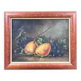 Tableau ancien poires et raisins