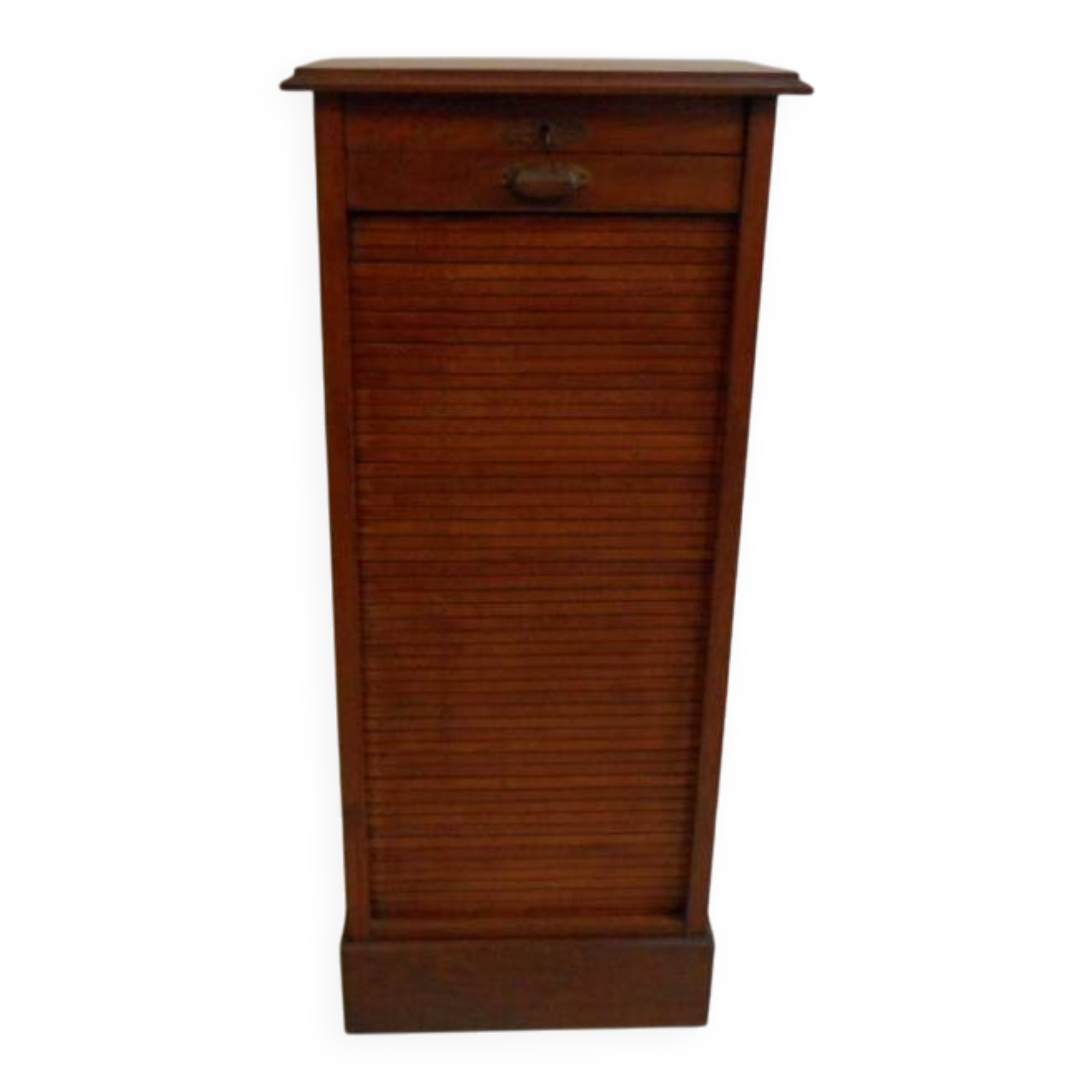 Antique filing cabinet with roller shutter