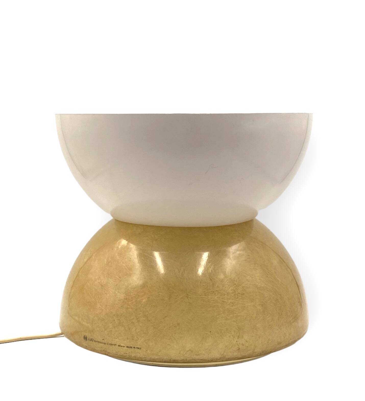 Planter / Pot fiberglass lamp, Luci Milano Italy, 1970s