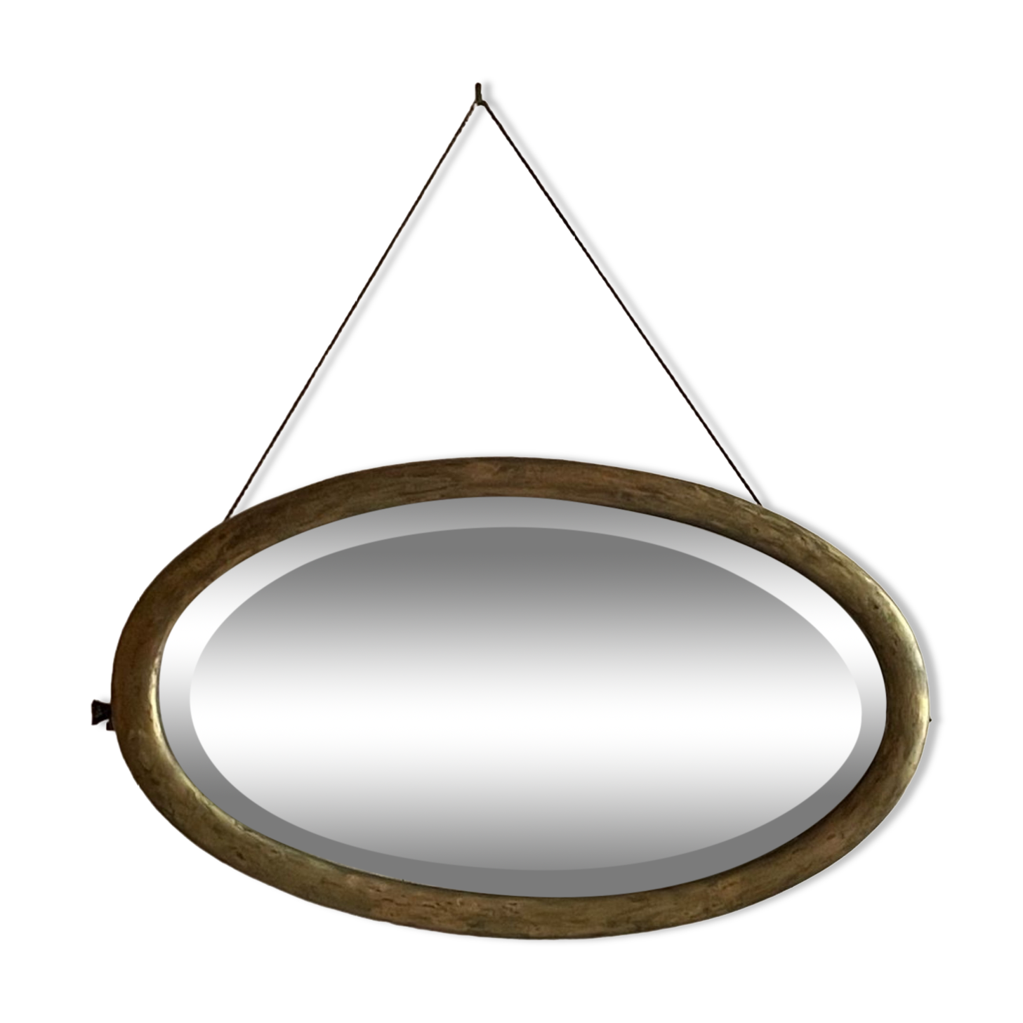 Art deco oval mirror