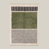 Handmade artisanal Moroccan Atlas rug made from natural wool.