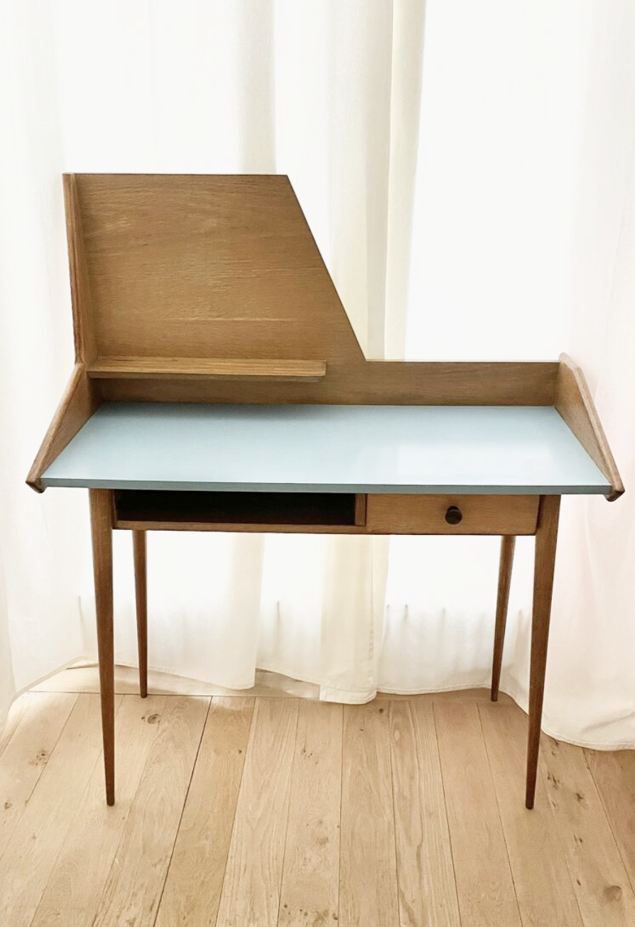 Scandinavian blue desk