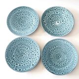 Blue lava fat plate and dish service