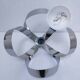 Suspension fleur inox années 70