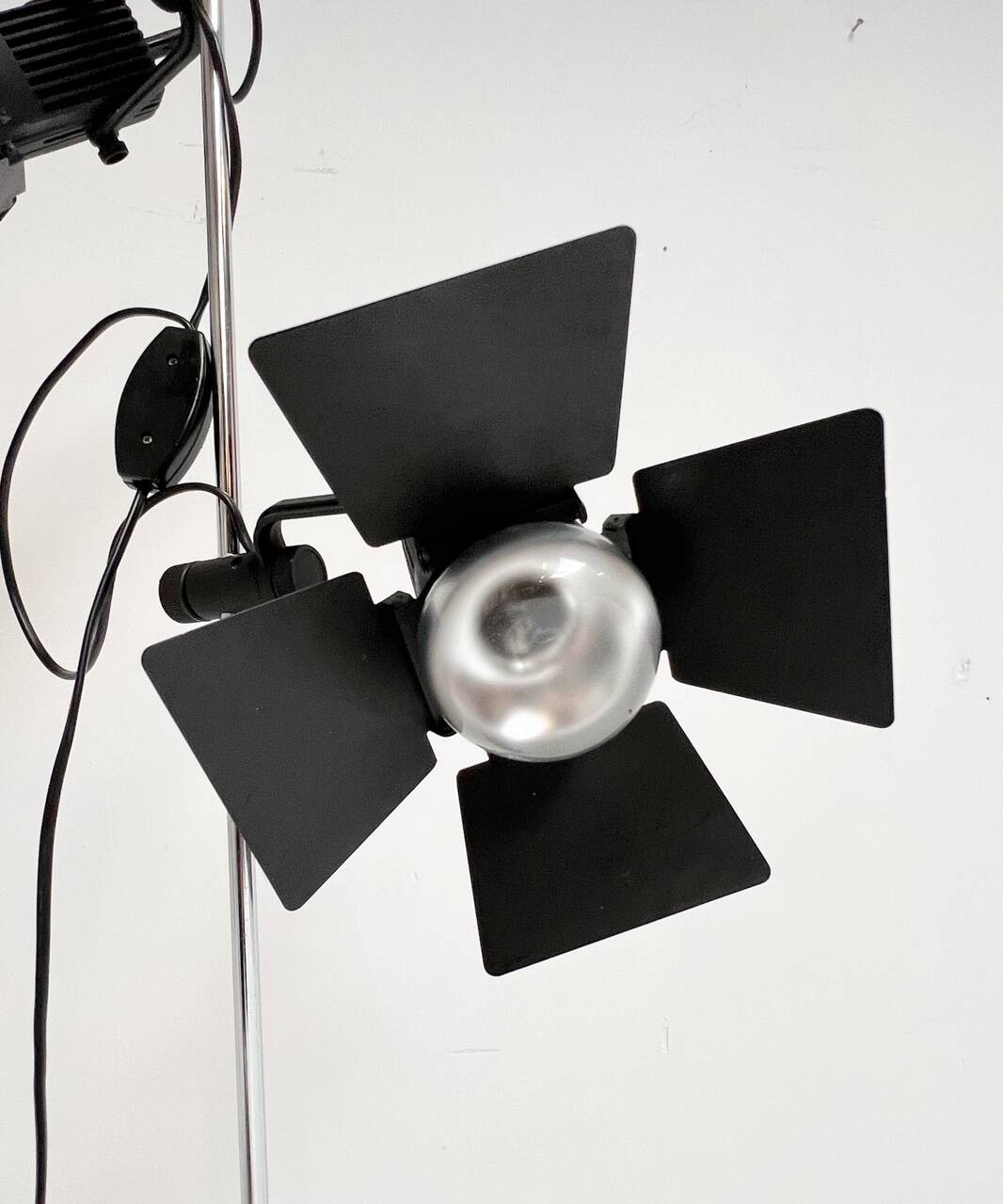 Black vintage floor lamp, 1970's